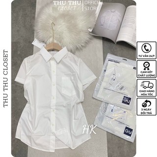 💟áo sơ mi trắng cộc tay 1 túi siêu đẹp. size s m l