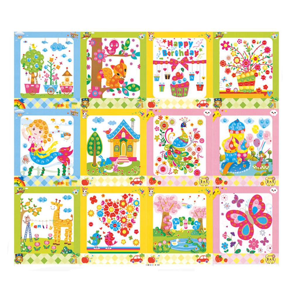 Bộ Đồ Chơi Nút Dán Tranh Mosaic Giáo Dục Sớm Cho Bé T5W2