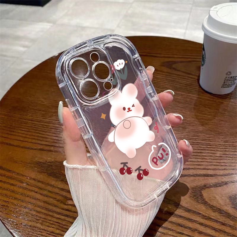 ✅Ốp Điện Thoại Dẻo Trong Suốt Họa Tiết Chú Thỏ Dễ Thương Chống Sốc Cho iPhone14 7 / 13 Xr Ass Rabbit Promax Xs118P 12