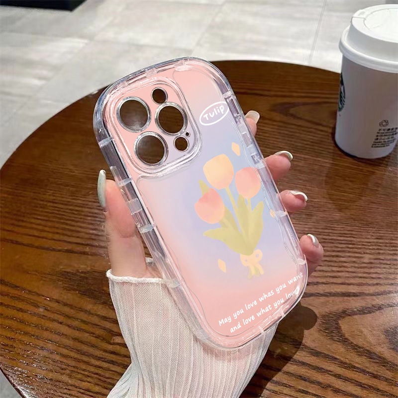 ✅Ốp Điện Thoại Mềm Trong Suốt Chống Sốc In Hình Hoa Tulip Cho Iphone Xr / Xsmax / Xsmax12 8piPhone14 13711