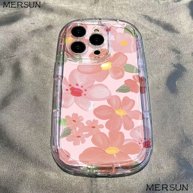 ✅Ốp Điện Thoại Mềm Trong Suốt / Màu Hồng In Họa Tiết Graffiti Chống Sốc Cho Iphone 1411 Xs13Promax 8p12 NX9H 7