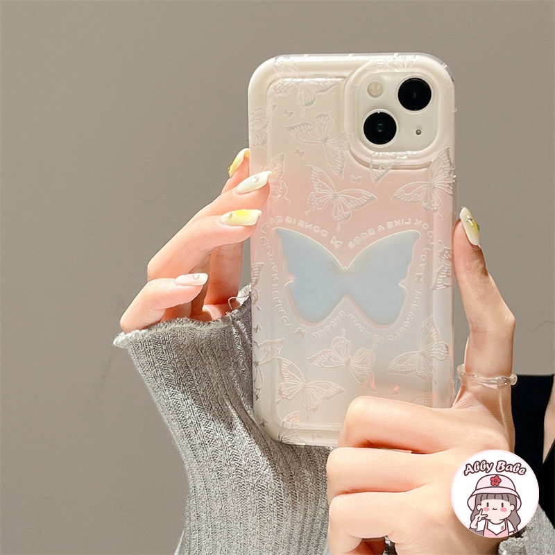 Ốp Điện Thoại TPU Mềm Trong Suốt Chống Mồ Hôi In Họa Tiết Bướm Cho Iphone 14 Pro Max 11 12 11 Pro Max X XS