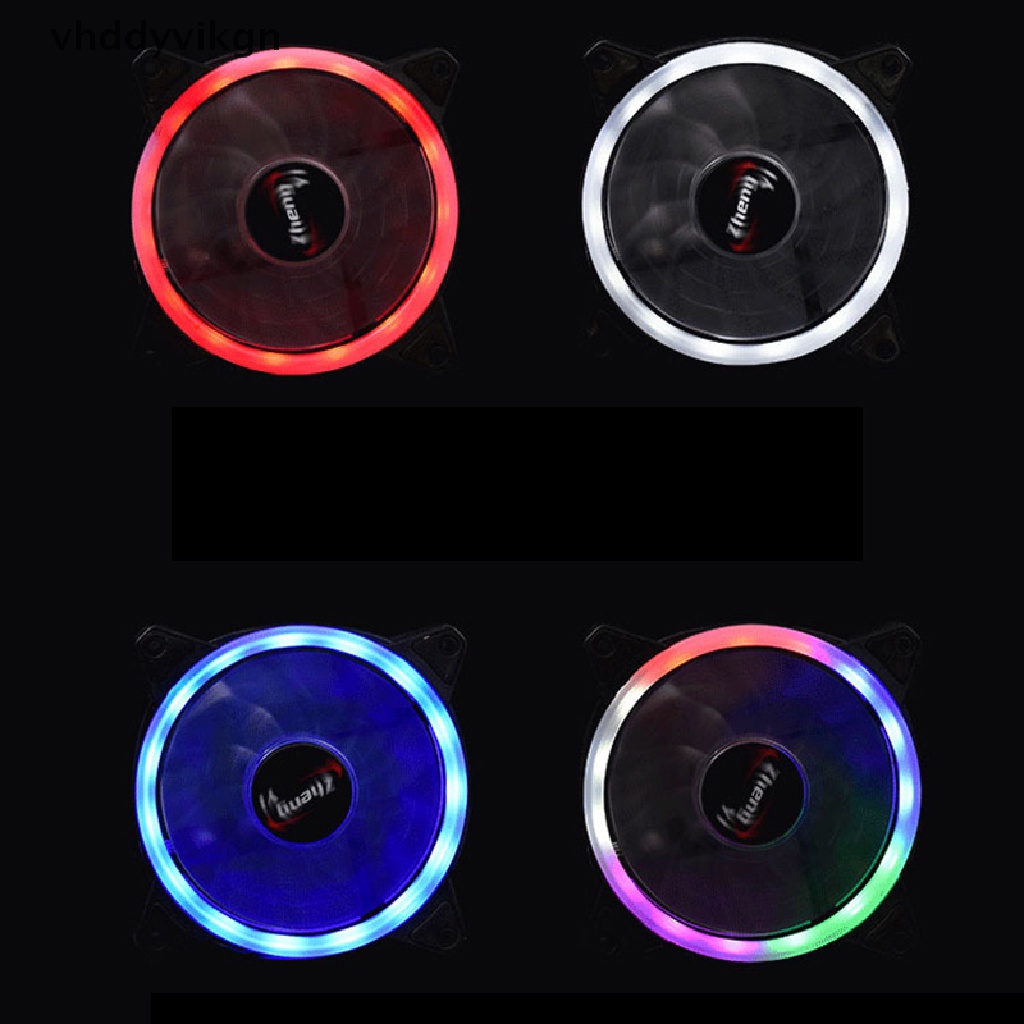 Quạt Tản Nhiệt Không Chổi Than 12cm DC 12V Tích Hợp Đèn LED Cho Máy Tính