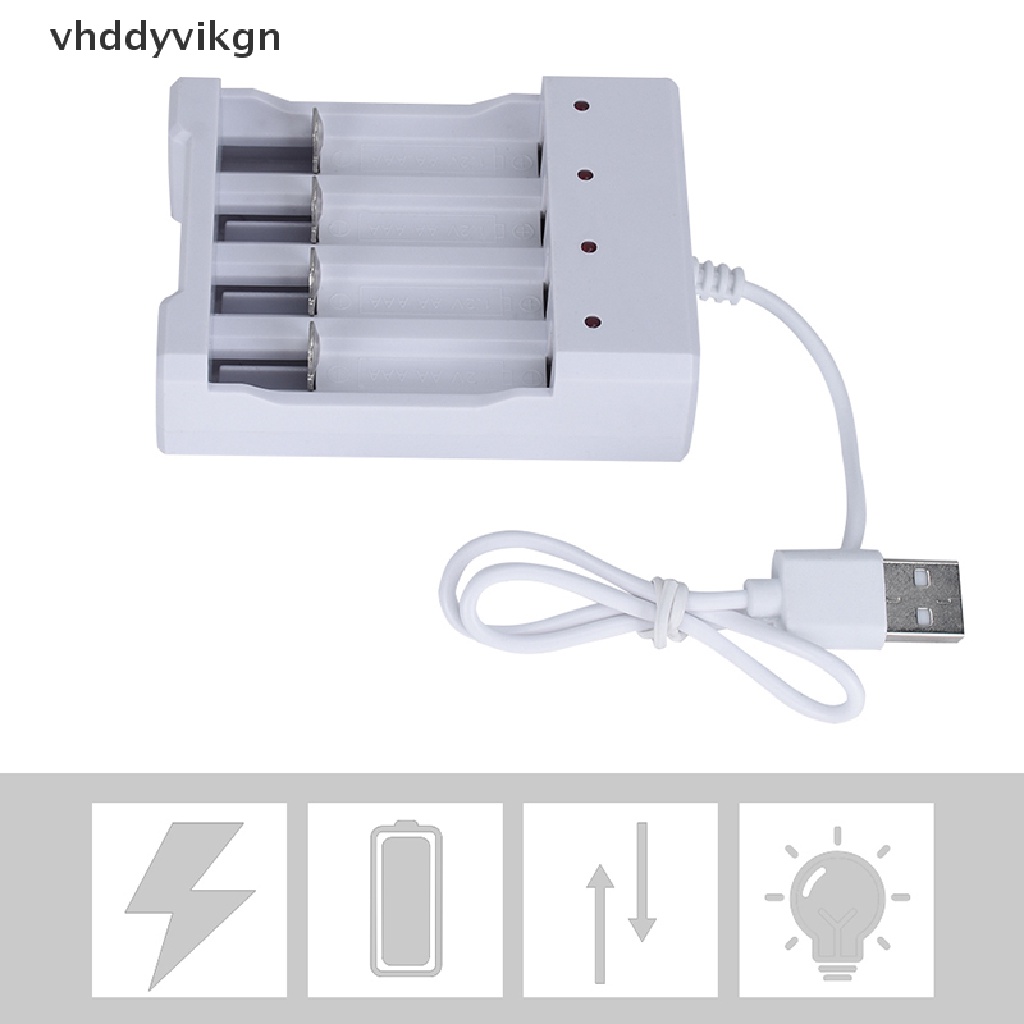 Hộp Sạc Nhanh 4 Ngăn Cho Pin AAA Và AA