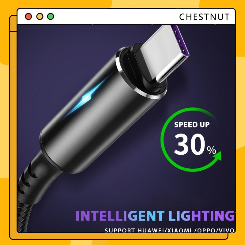 Cáp Sạc Nhanh USB Type-C/ iP 5A cho Xiaomi Samsung Huawei M30 P40 Oppo Vivo-CT