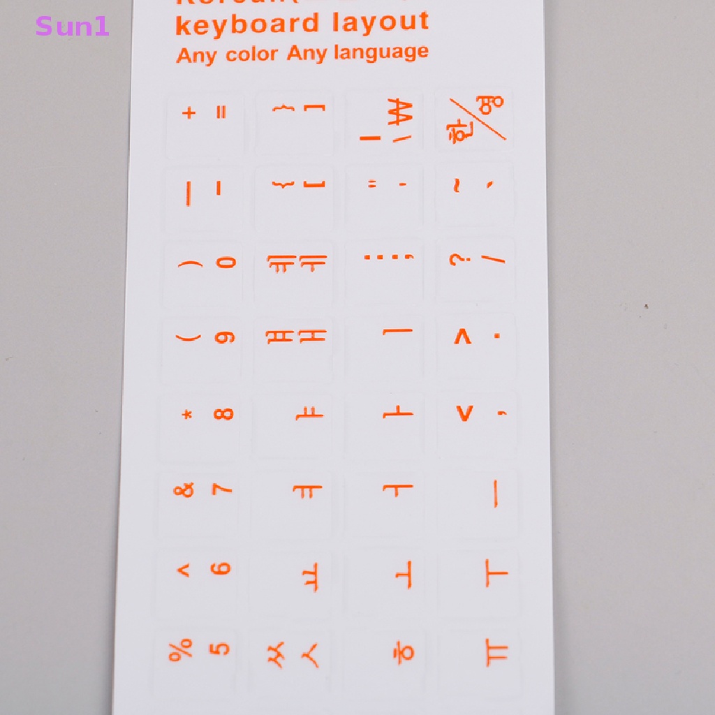 Miếng Dán Bàn Phím Trong Suốt Chống Mòn In Chữ Hàn Quốc Sun1 &gt;