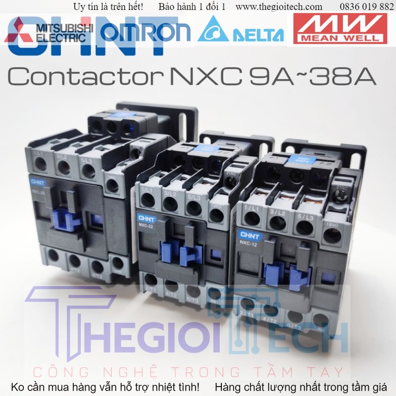Khởi Động Từ - Contactor Chint NXC-38A (18.5kW) - 220V