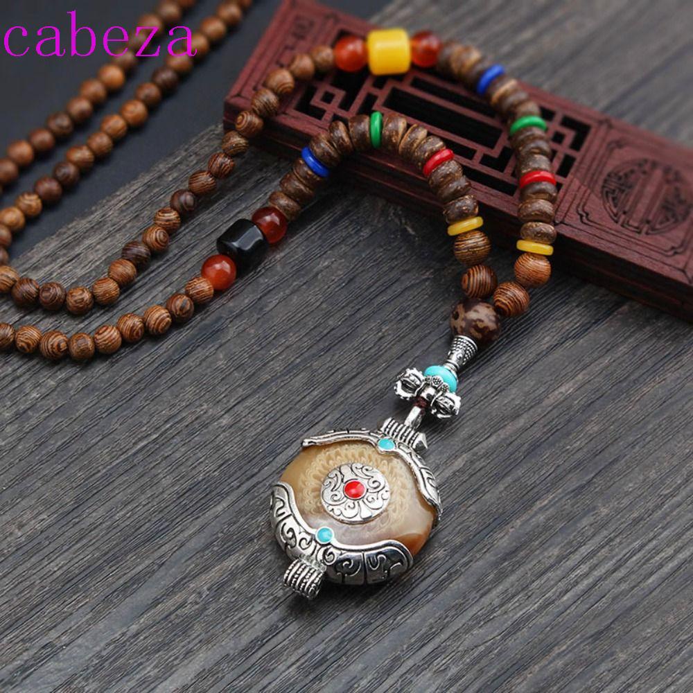 Vòng cổ Chuỗi Hạt Gỗ Dài Mặt Hình Voi Phong Cách Boho Thời Trang Sang Trọng