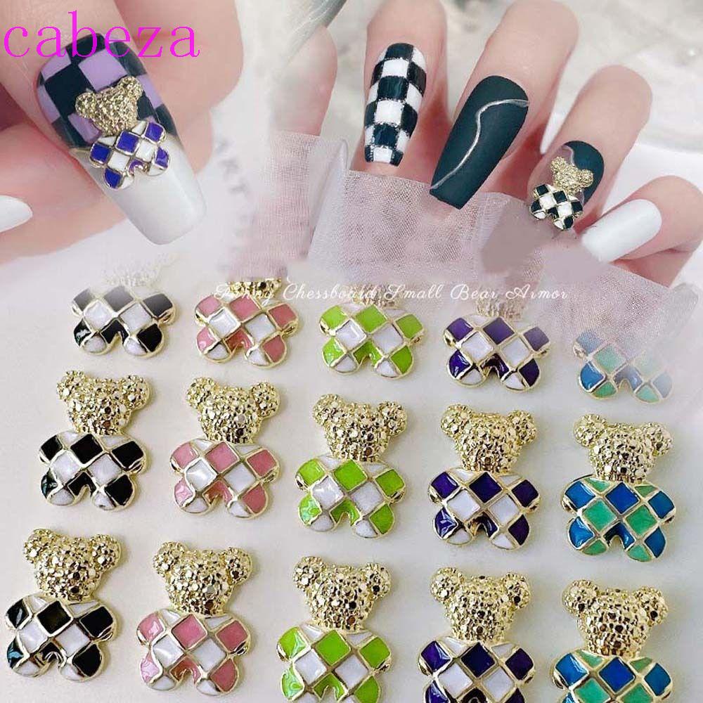 Phụ Kiện Trang Trí Móng Tay Hình Gấu Bằng Hợp Kim Nhiều Màu Sắc