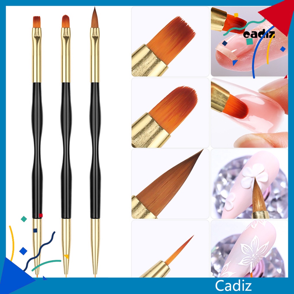 Cọ Hai Đầu Bằng Nhựa Siêu Nhẹ Dùng Trang Trí Móng Nghệ Thuật