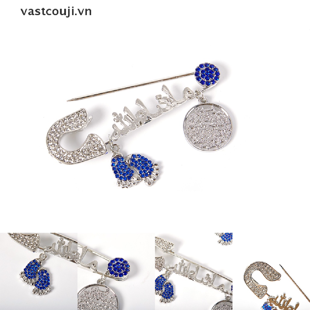 Ghim Cài Áo VASTJI Đính Đá Lấp Lánh Đơn Giản Dễ Phối Đồ Cho Nam Và Nữ