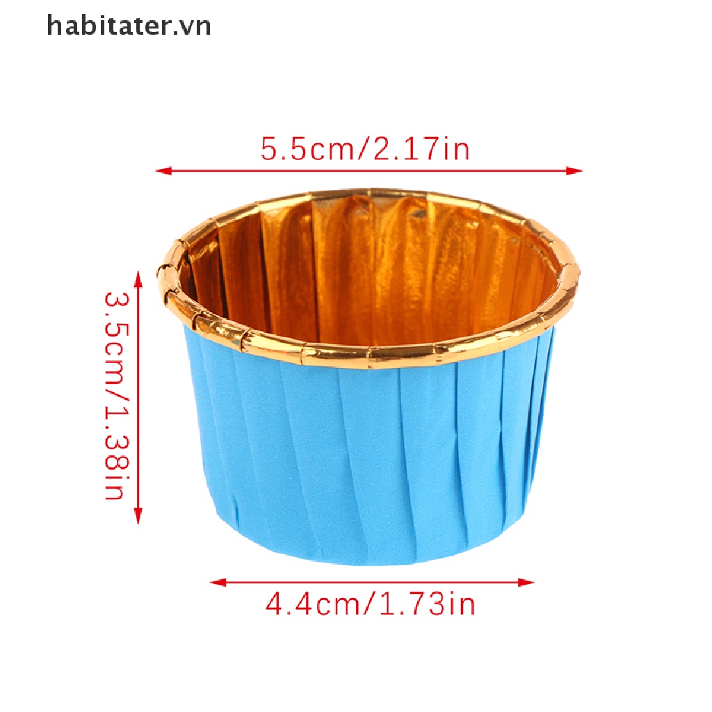 Set 10 Cốc Lá Nhôm Làm Bánh Cupcake