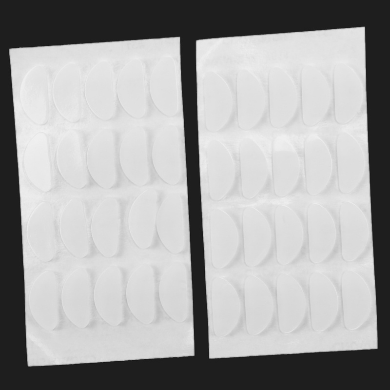 Bộ 18 Cặp Đệm Mũi Dán Kính Mắt Bằng Silicone Trong Suốt Chống Trượt 1.5Mm