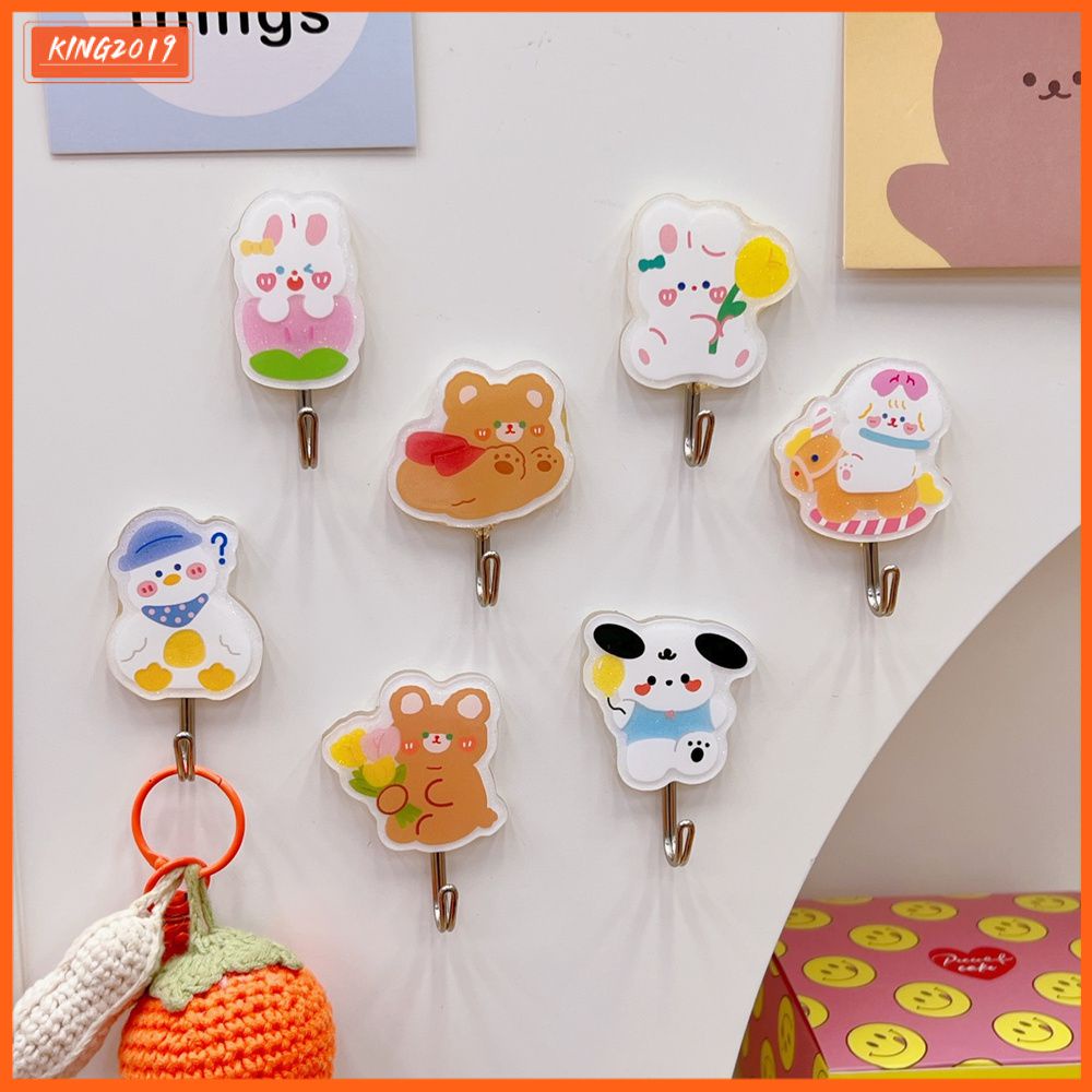 Set 1 / 3 Móc Dán Tường Hình Gấu / Thỏ Dễ Thương