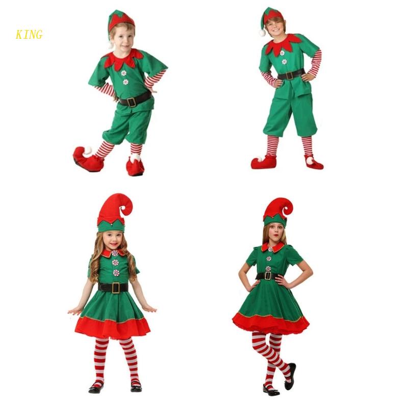 Bộ Đồ Hóa Trang Nhân Vật Elf Độc Đáo Cho Bé Trai Gái Dịp Giáng Sinh Năm Mới