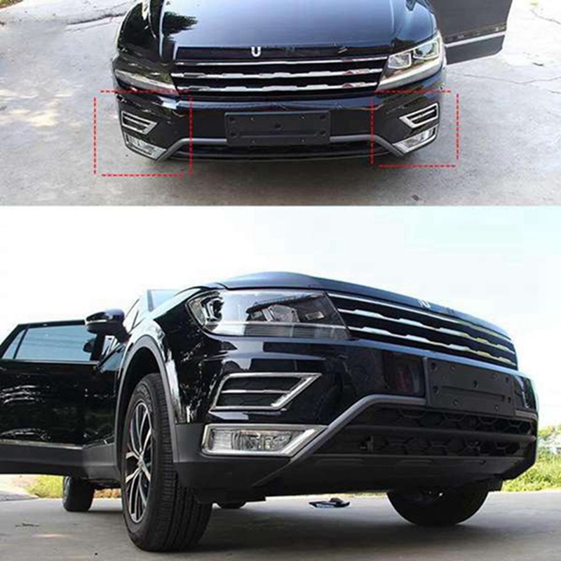 Khung Bảo Vệ Đèn Sương Mù Phía Trước Cho Volkswagen VW Tiguan 2017 2018 2019