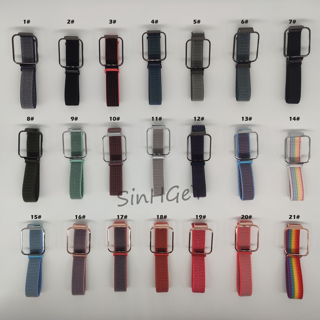 Dây Đeo Nylon Khóa Dán Kim Loại Bảo Vệ Cho Đồng Hồ Thông Minh Redmi watch 2 lite