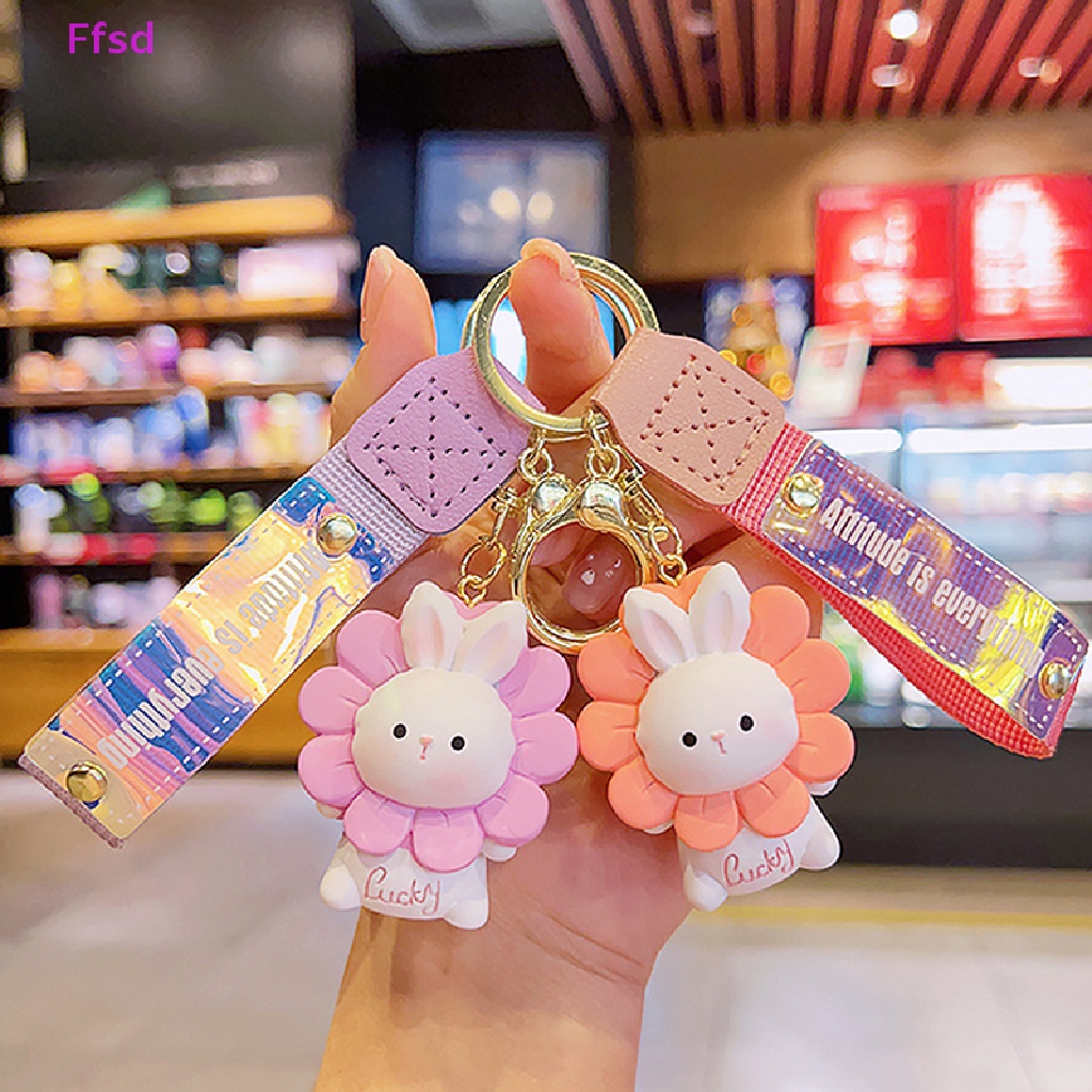 {Ffsd} Mới Móc Khóa Hình Thỏ Hoa Hướng Dương Dễ Thương Thời Trang Dành Cho Cặp Đôi * Bán Chạy