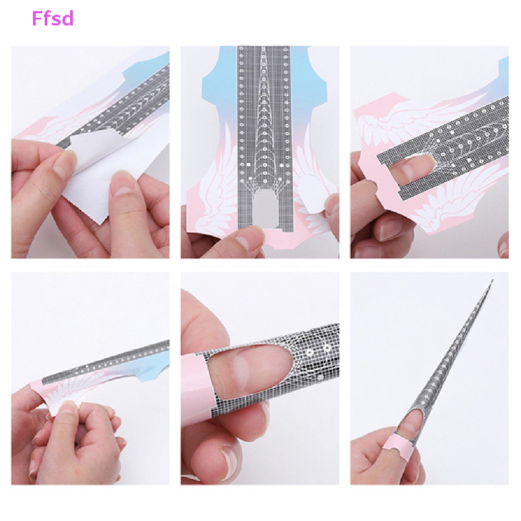 Set 100 Miếng Dán Acrylic Uv Hỗ Trợ Nối Dài Móng Chuyên Nghiệp