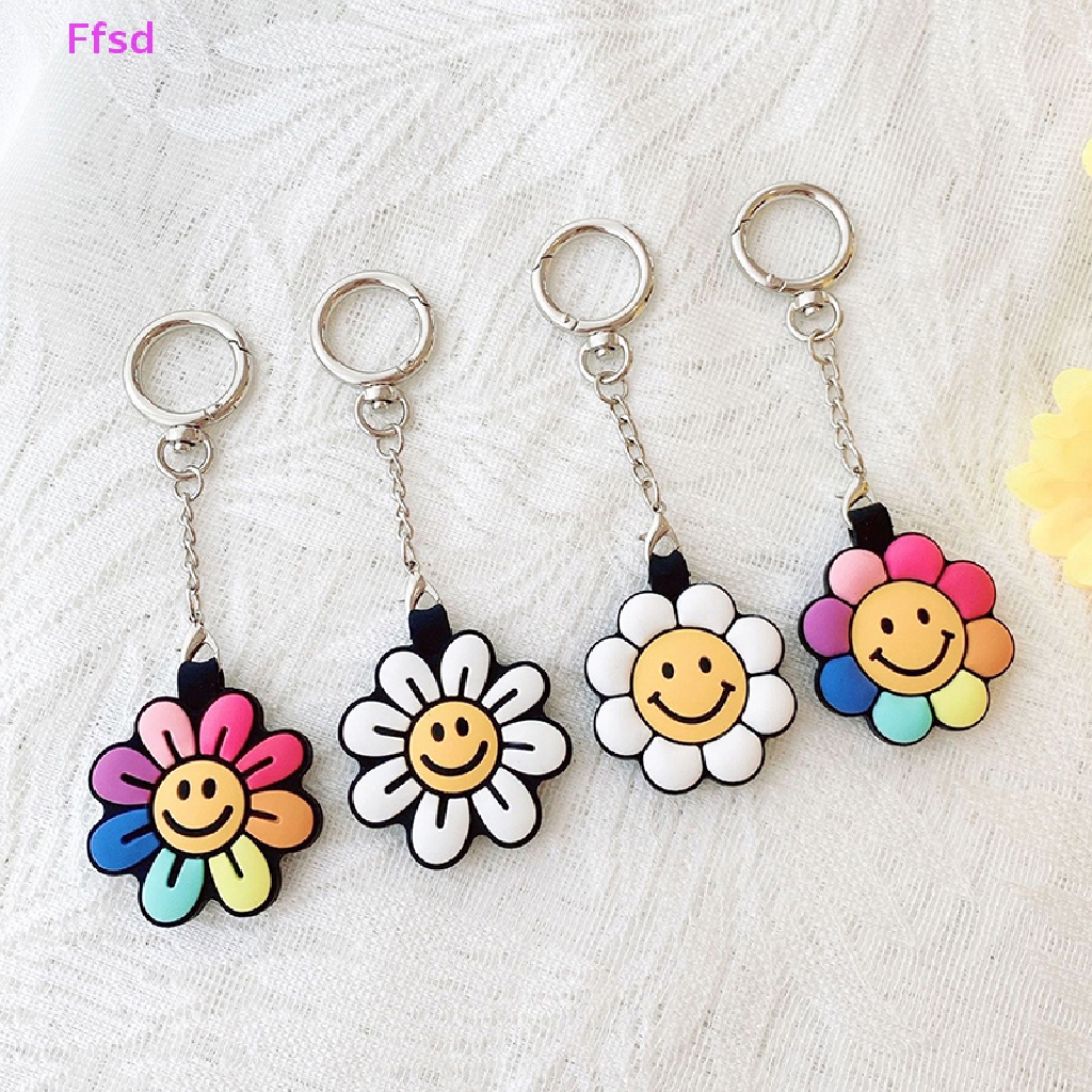 {Ffsd} Móc Khóa Chống Thất Lạc Cho Apple Theo Dõi Không Khí Hình Hoa Hướng Dương Mặt Cười