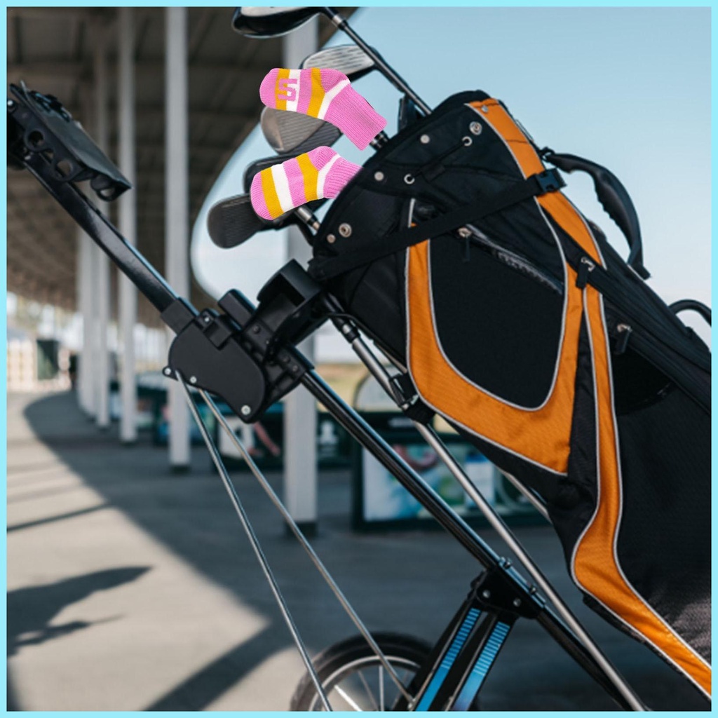 Bộ 9 Vỏ Bọc Đầu Gậy Đánh Golf Dệt Kim Thủ Công Thoải Mái Kèm Thẻ Số