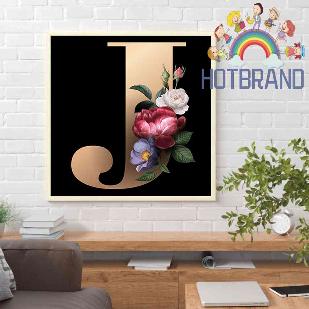 Bộ Tranh Đính Đá 5D Họa Tiết Chữ Cái Độc Đáo DIY Dùng Trang Trí Nhà Cửa
