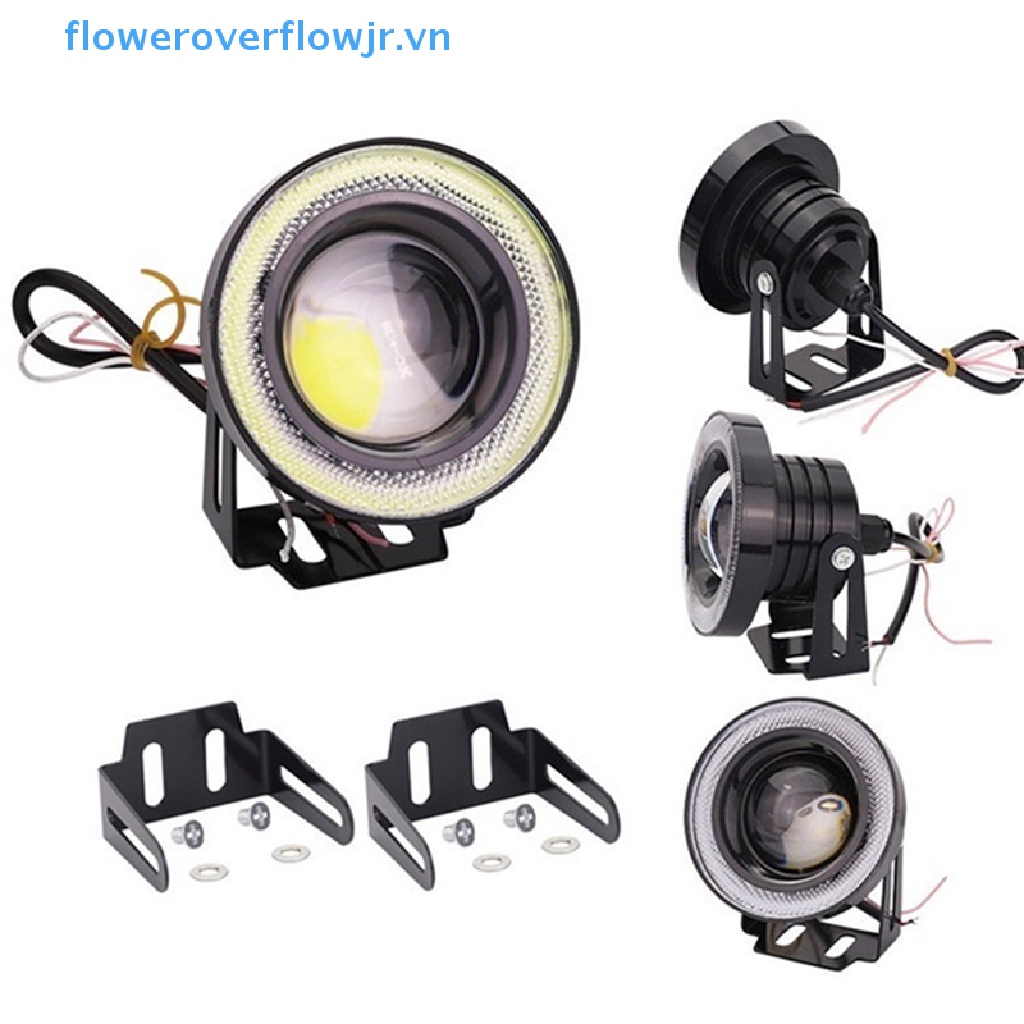 Đèn LED COB 2.5 '' 15W Phá Sương Mù Ánh Sáng Xanh Hình Tròn Cho Xe Hơi