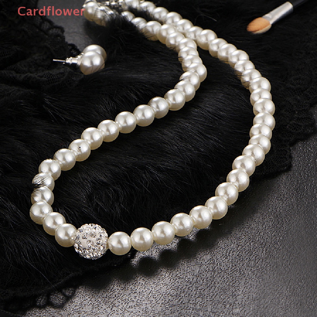 Bộ Trang Sức Đính Ngọc Trai Nhân Tạo Thời Trang Dành Cho Nữ