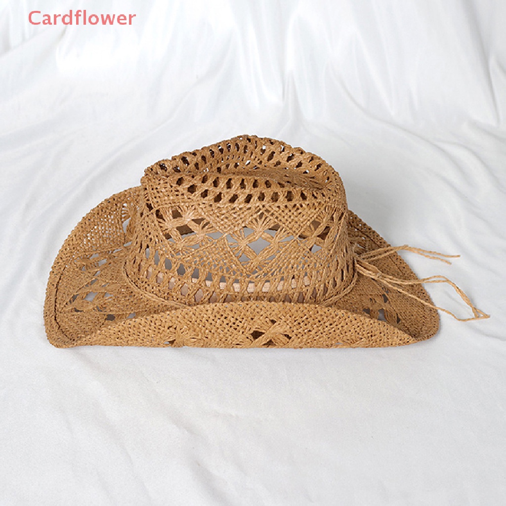 1 Chiếc Mũ Cao Bồi Đan Rơm Thủ Công Thường Ngày Cho Nam Và Nữ Mới