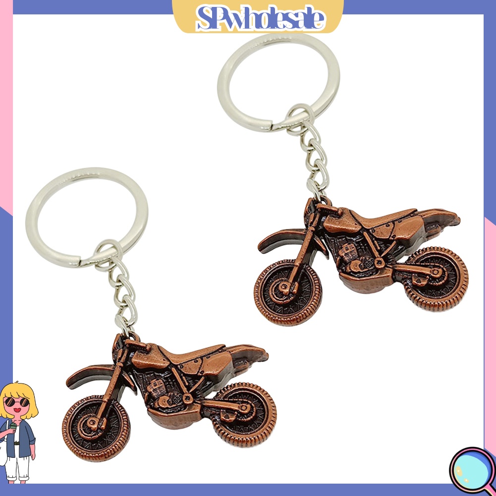 <SPwholesale> Bộ 2 Móc Khóa Hợp Kim Hình Xe Mô Tô