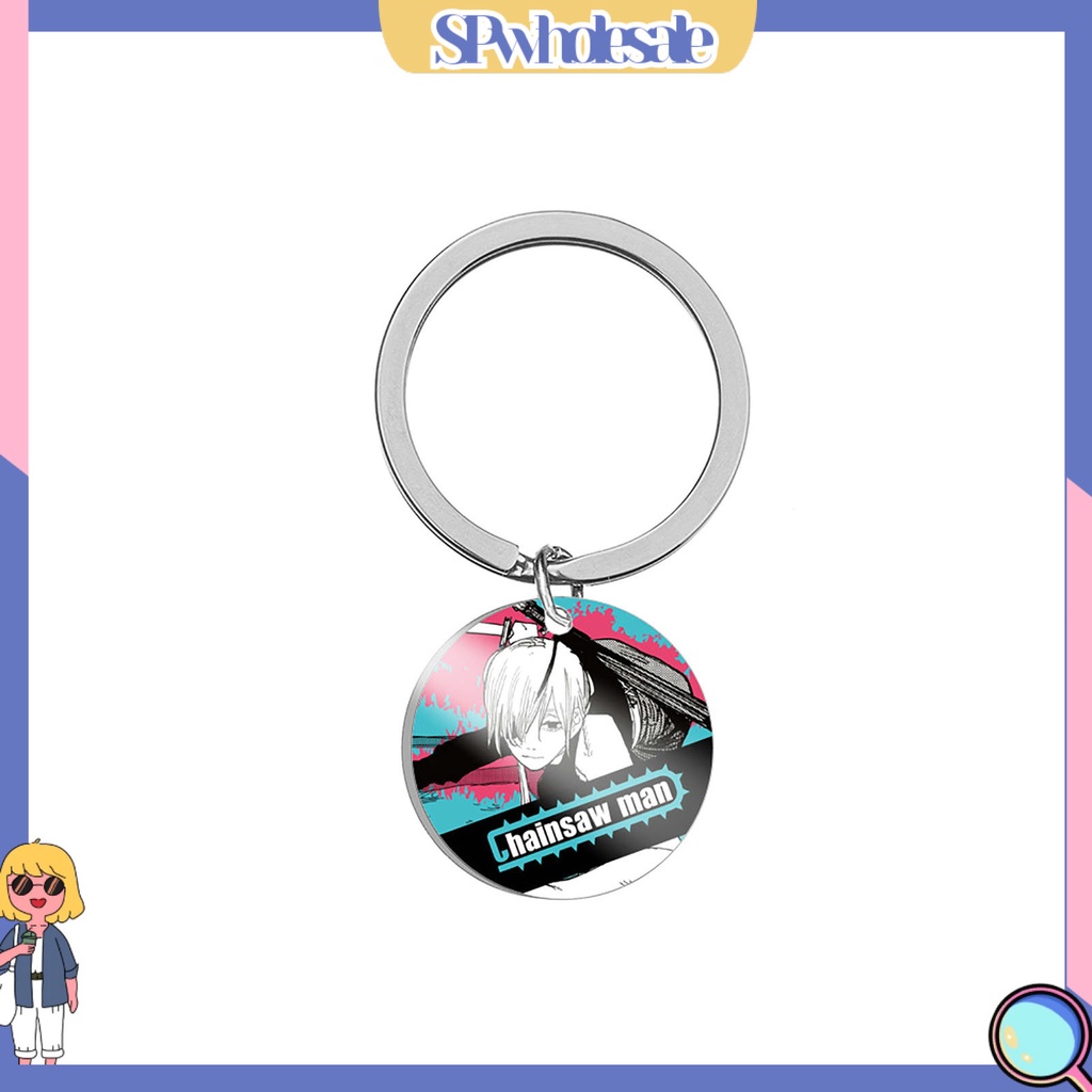 <SPwholesale> Móc Khóa Hình Nhân Vật Hoạt Hình Anime Bằng Thép Không Gỉ