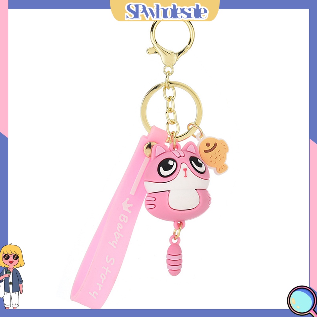 <SPwholesale> Móc Khóa Hình Chú Mèo Hoạt Hình Đáng Yêu