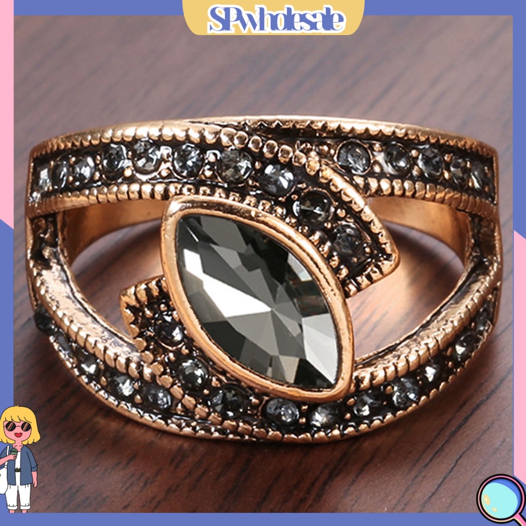 <SPwholesale> Nhẫn Đeo Khớp Ngón Tay Đính Đá Zircon Kiểu Vintage Cho Nữ