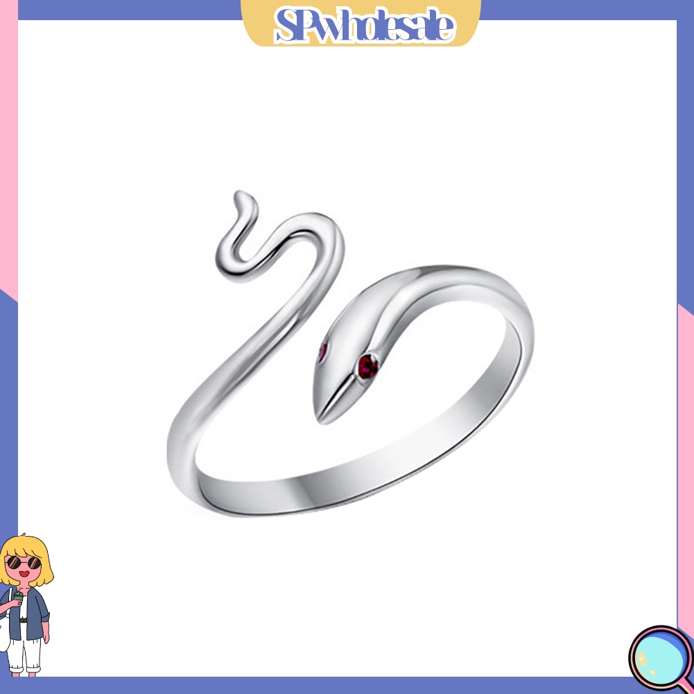 <SPwholesale> Nhẫn Hở Hình Rắn Gợn Sóng Có Thể Điều Chỉnh Kích Cỡ