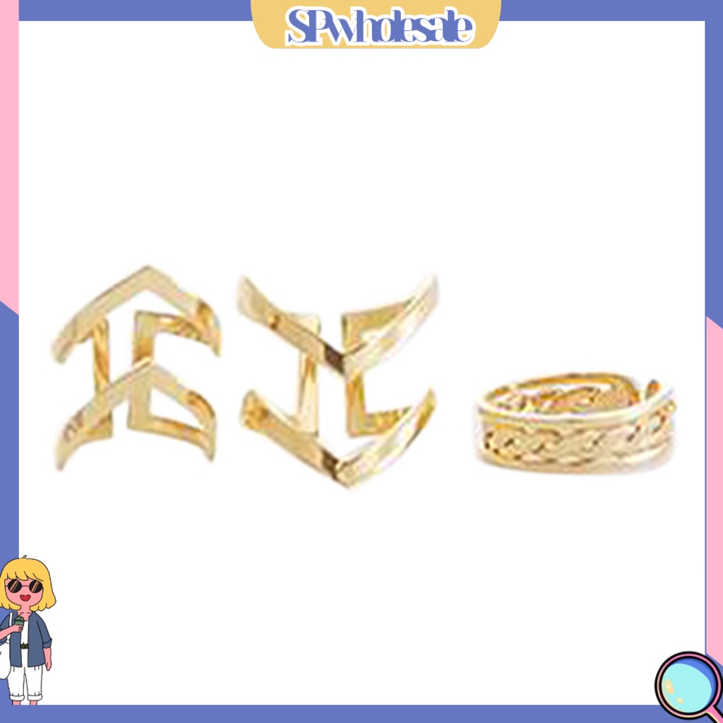 <SPwholesale> Set 3 Nhẫn Đeo Khớp Ngón Tay Hình Mũi Tên Thời Trang Cho Nữ