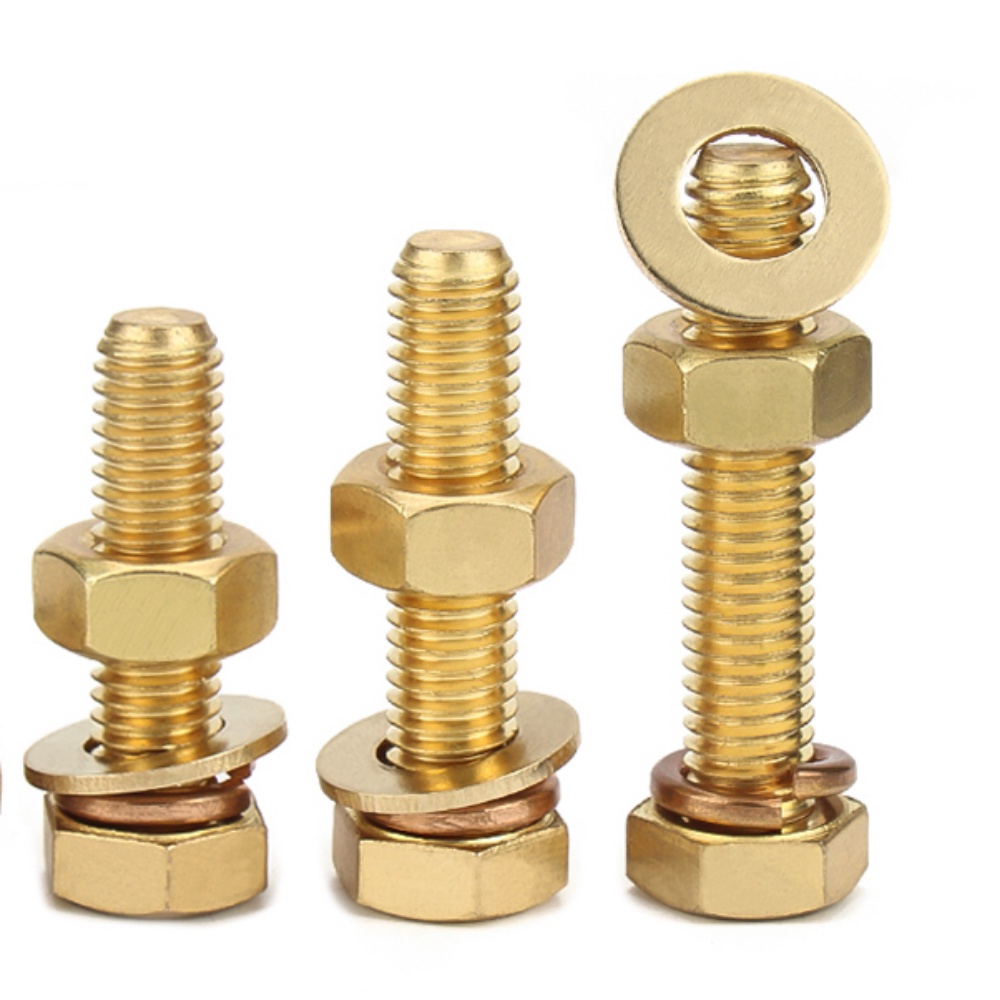 Bộ Bu Lông Lục Giác Bằng Đồng Thau M6 / M8 / M10