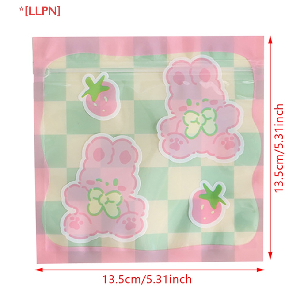 Set 10 Túi Nhựa Đựng Bánh Kẹo Có Khóa Kéo Kiểu Dáng Dễ Thương