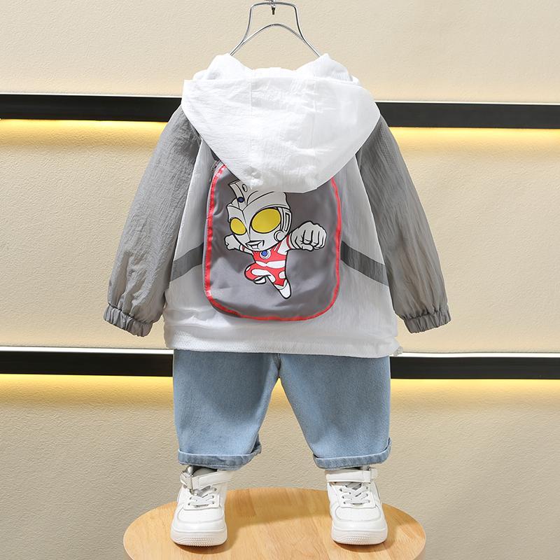 Áo Khoác Chống Nắng Tia Cực Tím Thoáng Khí In Hình Ultraman Thời Trang Mùa Hè Cho Bé Trai