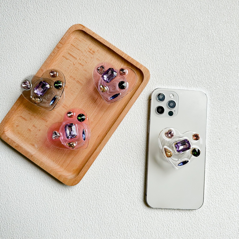Giá Đỡ Điện Thoại Trong Suốt Hình Trái Tim 3d