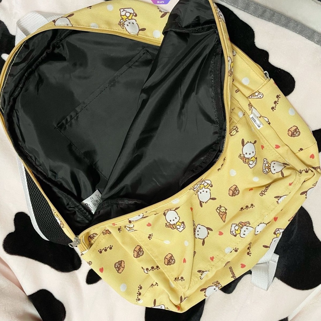 SANRIO Ba Lô Canvas Họa Tiết Hoạt Hình Pochacco Phong Cách Nhật Bản Sức Chứa Lớn Đựng Laptop Đi Học / Du Lịch Cho Nữ Y2k [RAIN]