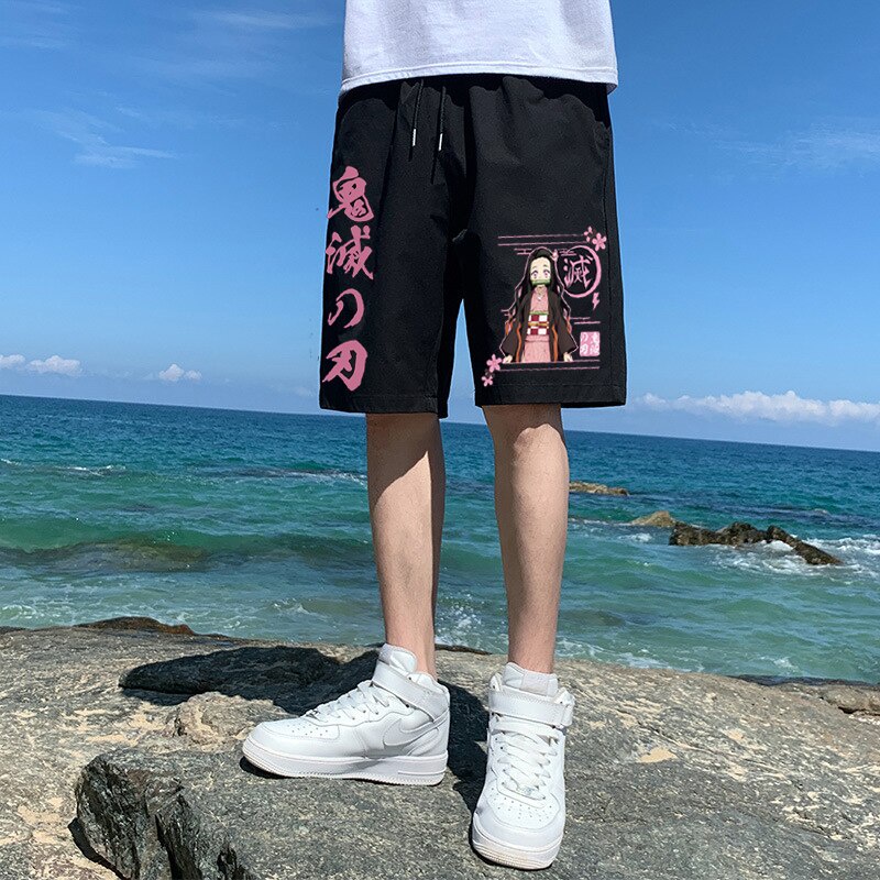 Quần Short Nam Anime Demon Slayer Kamado Nezuko Graphics