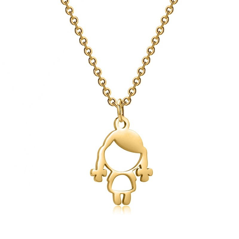 Z Vòng cổ Bằng Thép Titan Không Gỉ Mặt Hình Thiên Thần Phong Cách Punk Hip Hop Thời Trang Cho Nam Và Nữ