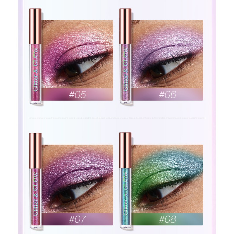 Phấn Mắt Dạng Lỏng Ánh Kim Lấp Lánh Lâu Trôi 10 Màu Sắc Tùy Chọn