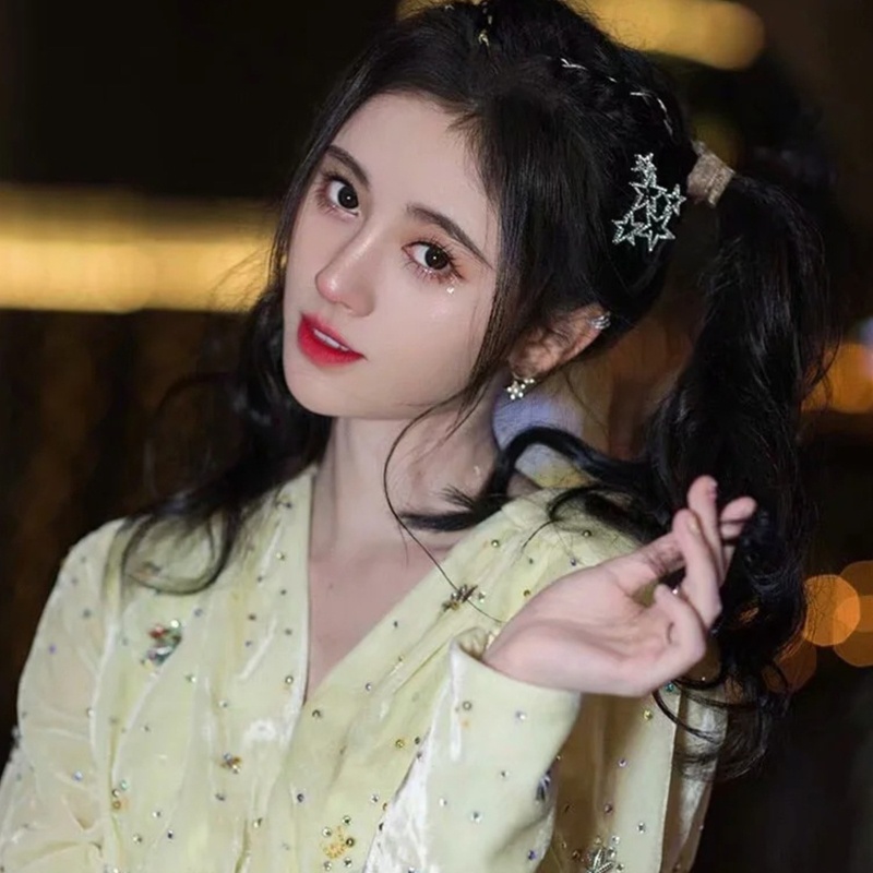 Kẹp Tóc Kim Loại Hình Ngôi Sao / Hình Học Rỗng Đính Đá Pha Lê