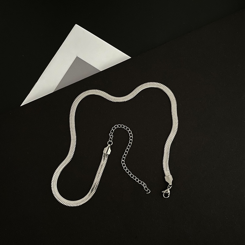 Dây Chuyền Xương Rắn Bằng Titan Đơn Giản Cá Tính Phong Cách hip hop Đường Phố Cho Nam Và Nữ