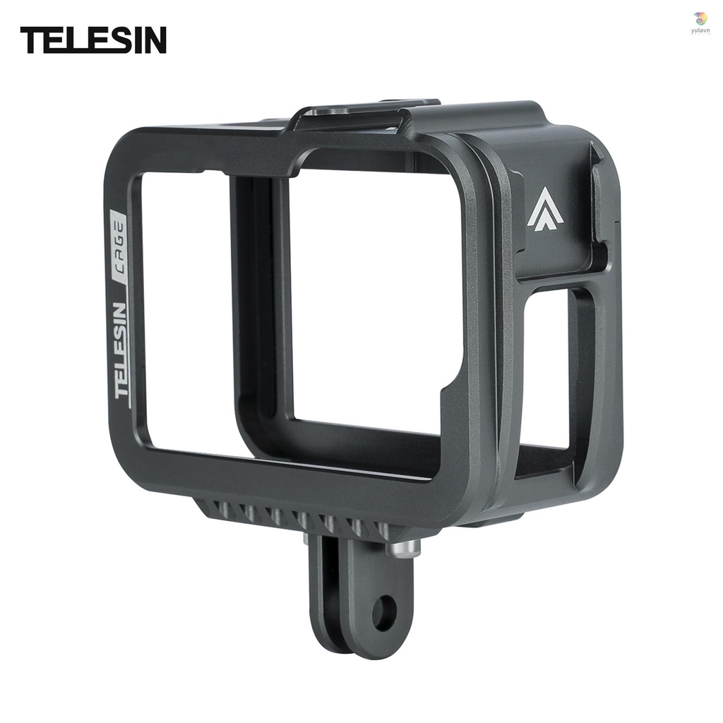TELESIN Khung Máy Ảnh Bằng Hợp Kim Nhôm Tel Resin Hai Ngàm Thay Thế Cho 9 Camera