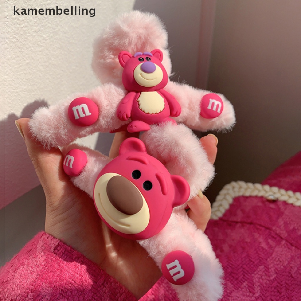 Kamembelling Kẹp Tóc Ba Chiều Hình Gấu Dâu Tây Hoạt Hình Dễ Thương Wen