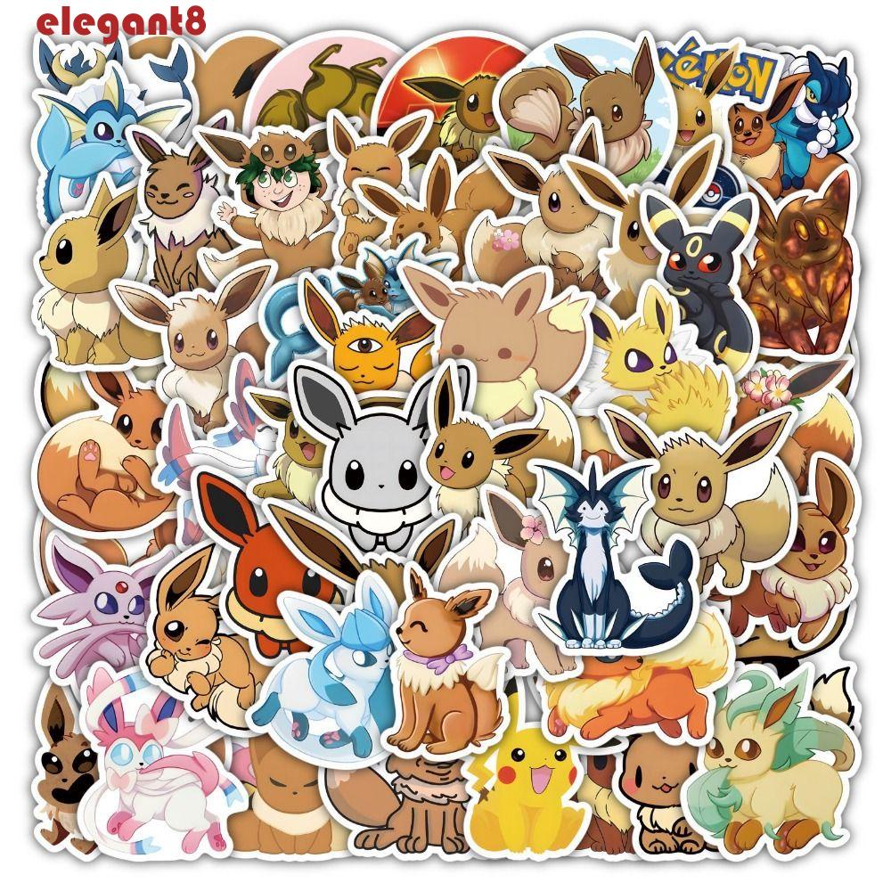 Nhãn Dán Trang Trí Hành Lý / Ván Trượt / Laptop / Xe Máy Hoạ Tiết Hoạt Hình Pokemon
