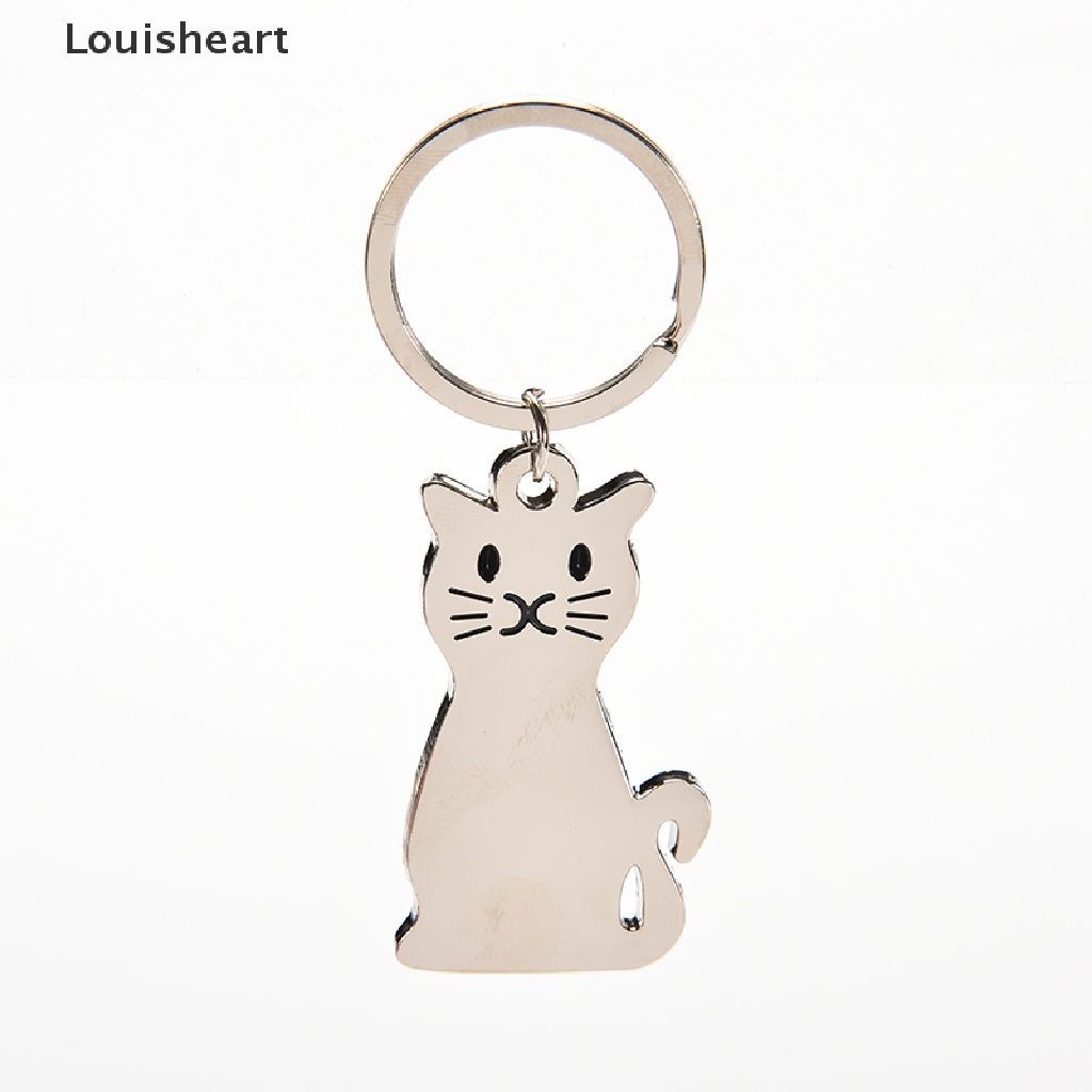 Móc Khóa Hình Mèo Louisheart Bằng Kim Loại Dễ Thương