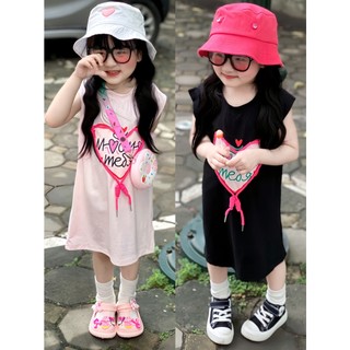 ✨bán sỉ✨combo 2 đầm tim dây bé gái đen, hồng